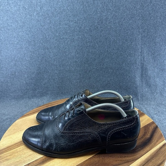 Bruno Magli Shoes Mens 11M Black Leather Charles Brogue Cap Toe Oxfords Italy main image 6